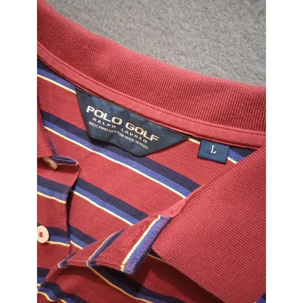 Ralph Lauren Long Sleeve Polo Twin Warriors Golf Club Men's Size Large